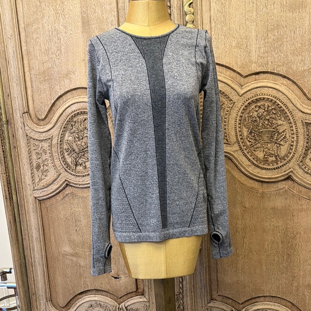 Gray Long Sleeve Women's Top